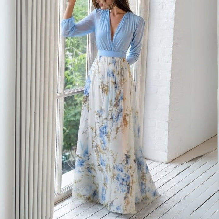 MAJA™ Lang Kjole med Blomsterprint - My Store